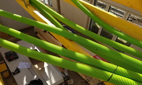 Realizzazione degli impianti per una casa prefabbricata in legno certificata Gas Free