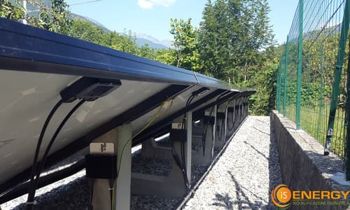 Installazione Impianto Fotovoltaico a terra con sistema di fissaggio a vela