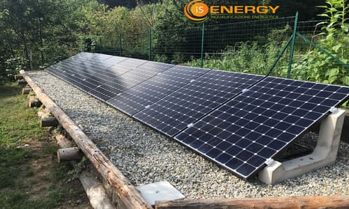 Installazione Impianto Fotovoltaico a terra con sistema di fissaggio a vela