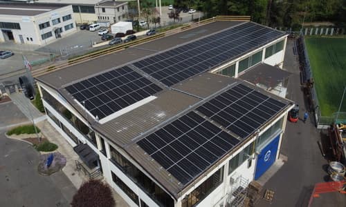 Installazione Impianto Fotovoltaico su tetto semi piano