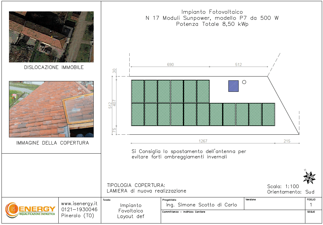 Impianto fotovoltaico SUNPOWER integrato a Buriasco (TO)