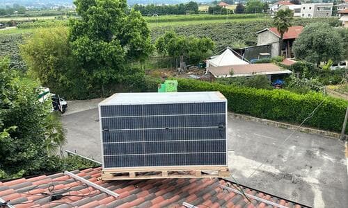 Istallazione Impianto Fotovoltaico ad alta efficienza su tetto spiovente