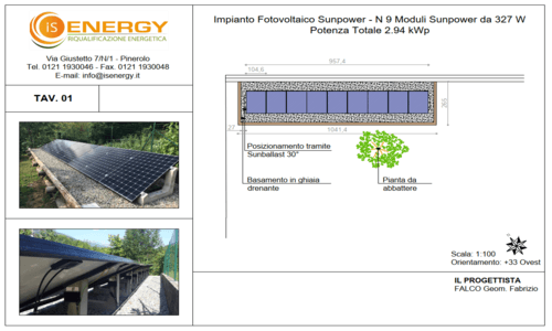 Installazione Impianto Fotovoltaico a terra con sistema di fissaggio a vela