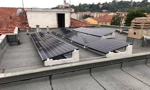 Installazione Impianto Fotovoltaico sul tetto piano di un appartamento