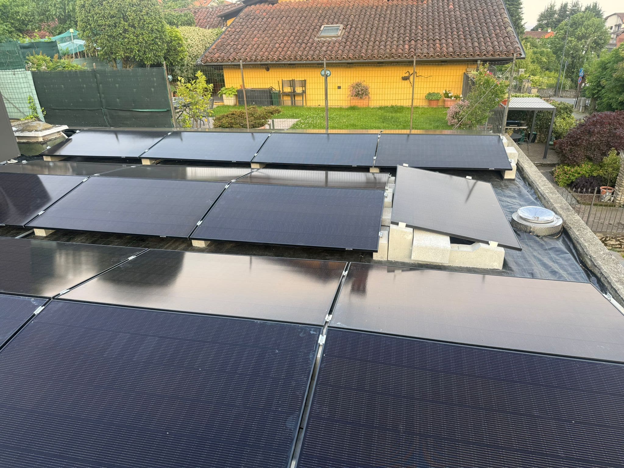 Vista dell’impianto fotovoltaico a terra