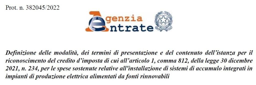 Nuovo Bonus per Sistemi di Accumulo 2022