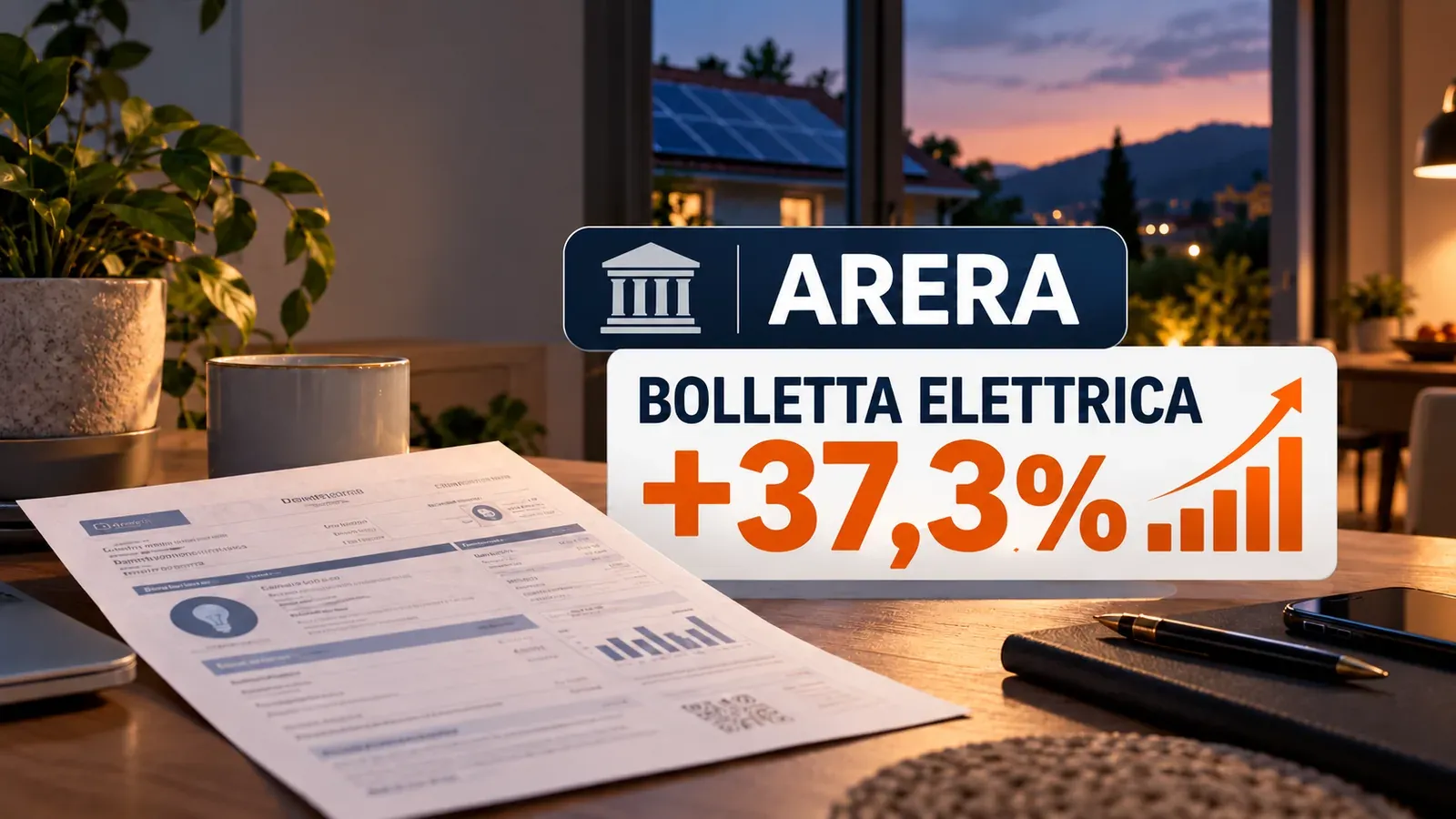 ARERA e aumento del 37,3% della bolletta elettrica nel quarto trimestre 2026