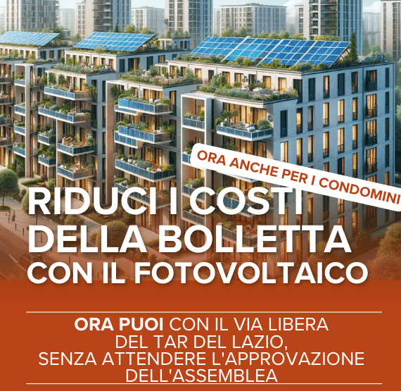 Fotovoltaico sui tetti dei condomini: TAR Lazio
