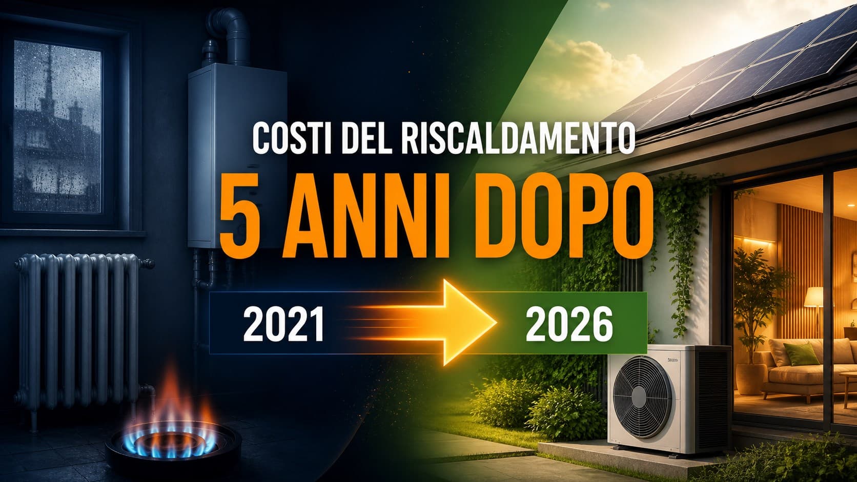 Confronto dei costi di riscaldamento tra 2021 e 2026, cinque anni dopo