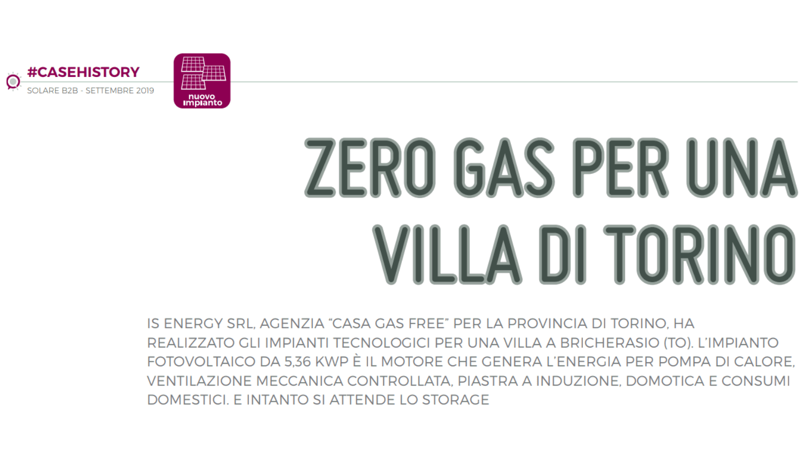 SOLARE B2B pubblica un nostro case history